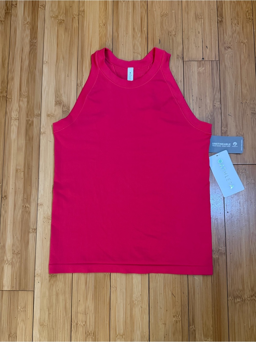 NWT Athleta Renew Seamless Racerback Tank Pink Size L - Picture 3 of 14
